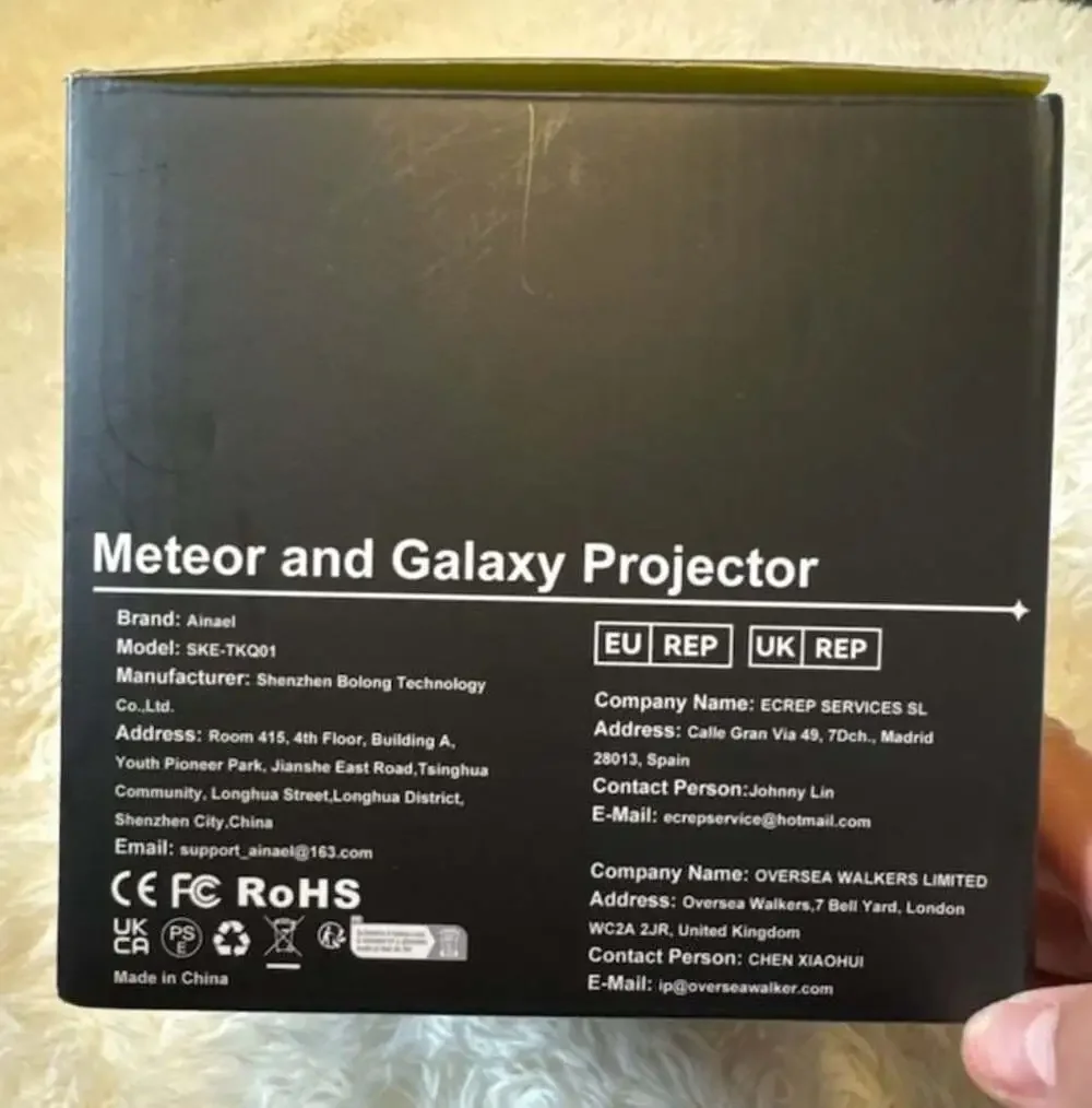Ainael Meteor and Galaxy Projector Model SKE-TKQ01